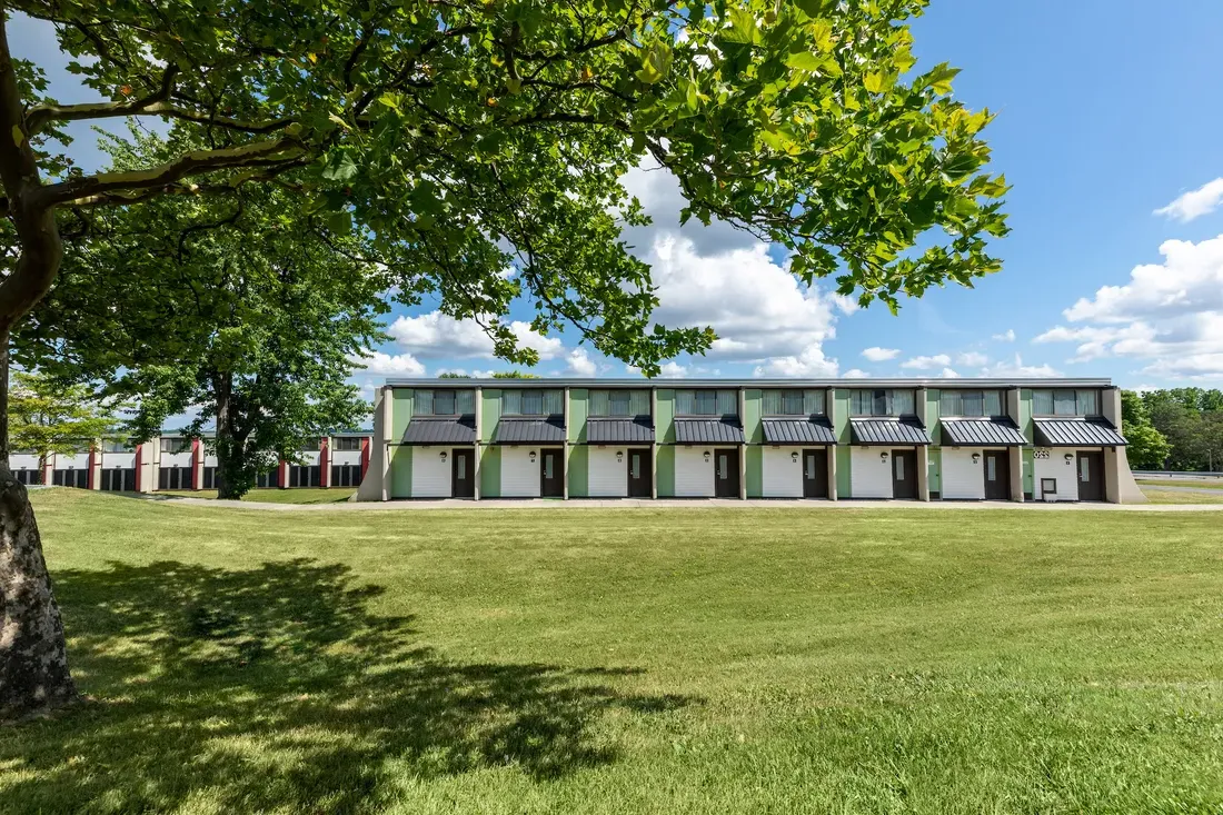 The exterior of the South Campus Apartments.